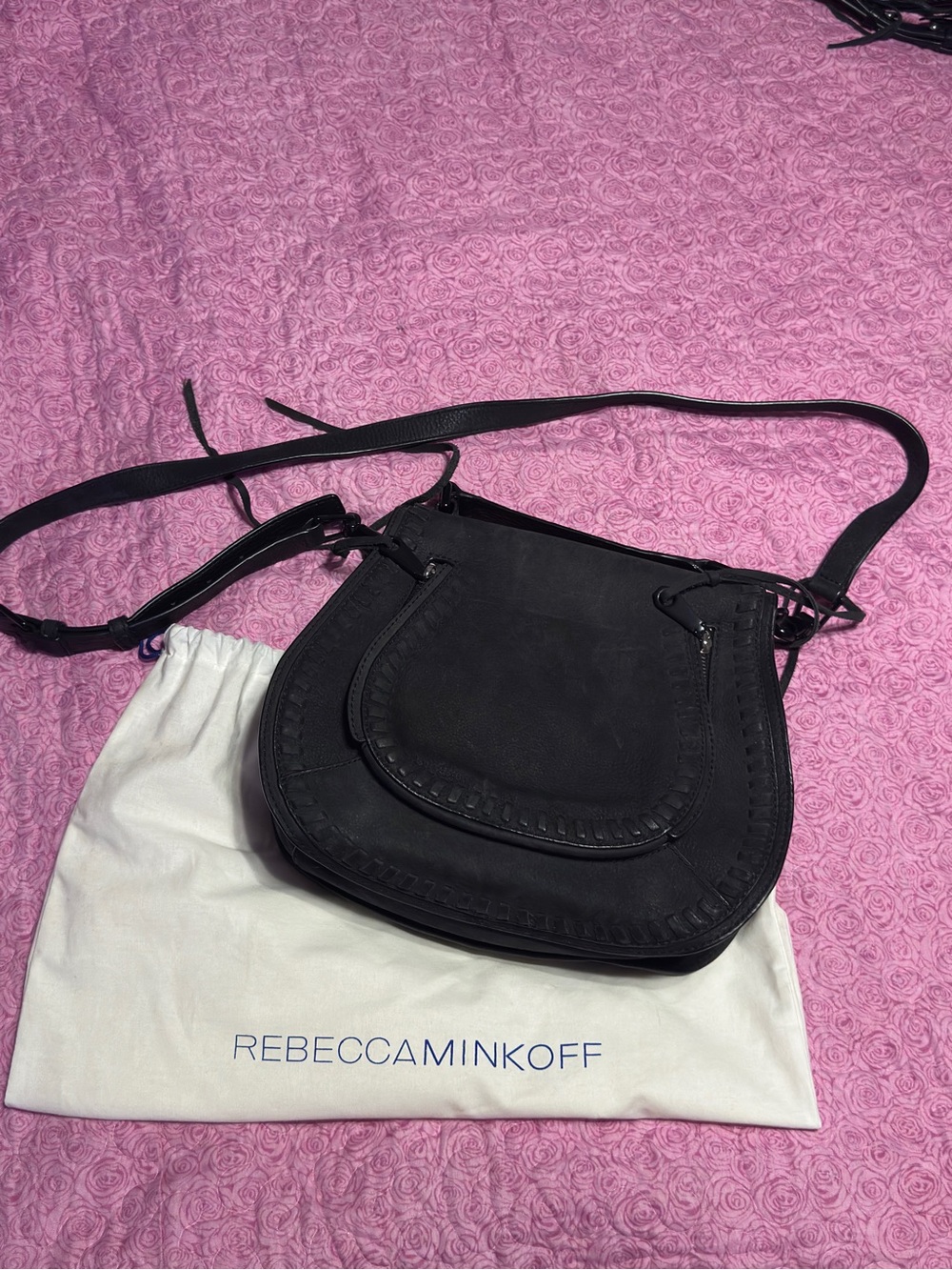Rebecca Minkoff Black Vanity Saddle Bag